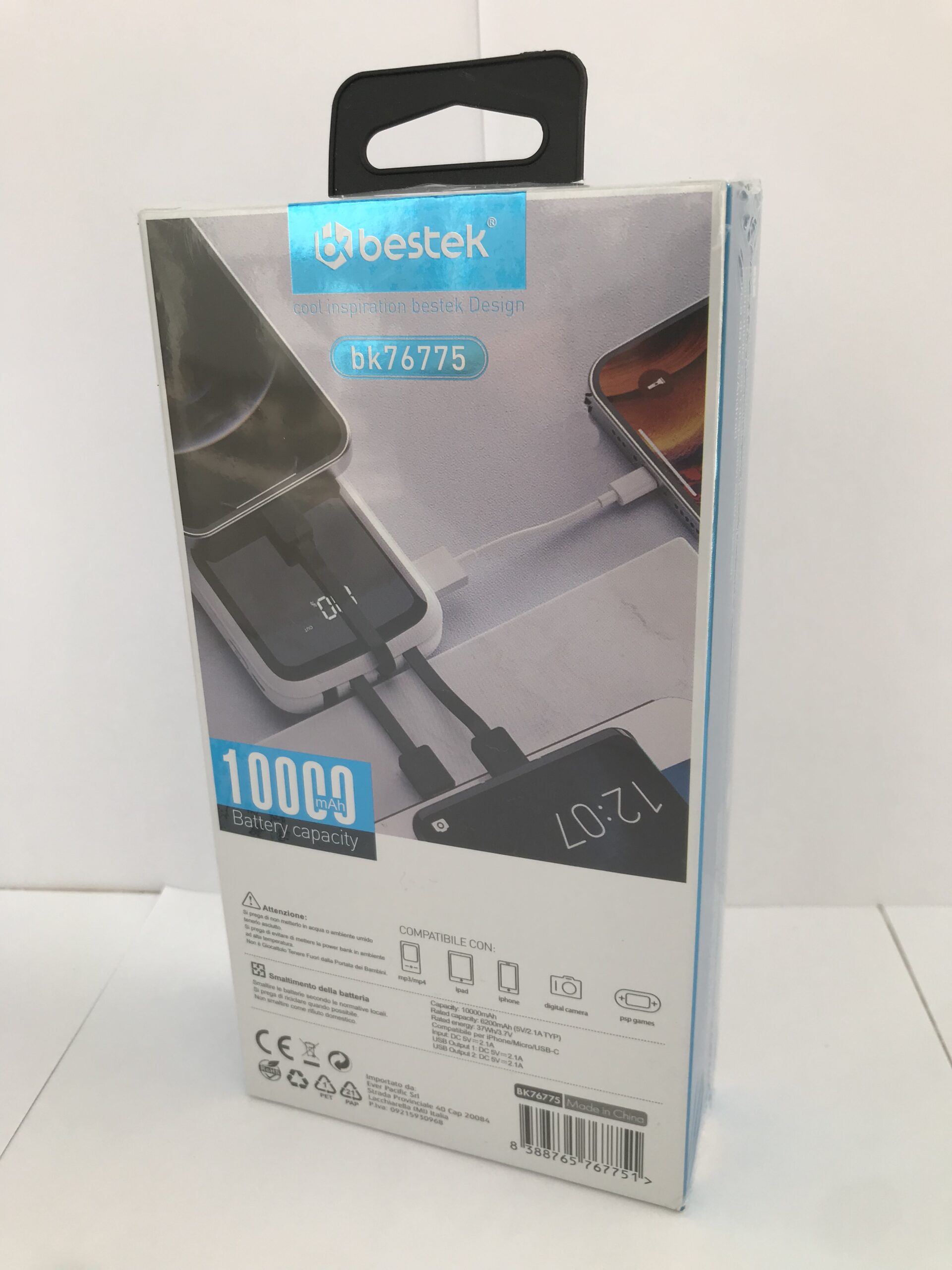 Power Bank 10000mah Bestek su LED