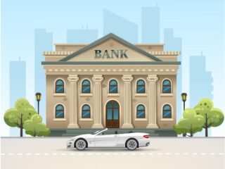 bank-building-bank-in-the-city-the-car-is-at-the-bank-money-in-the-bank-illustration-free-vector