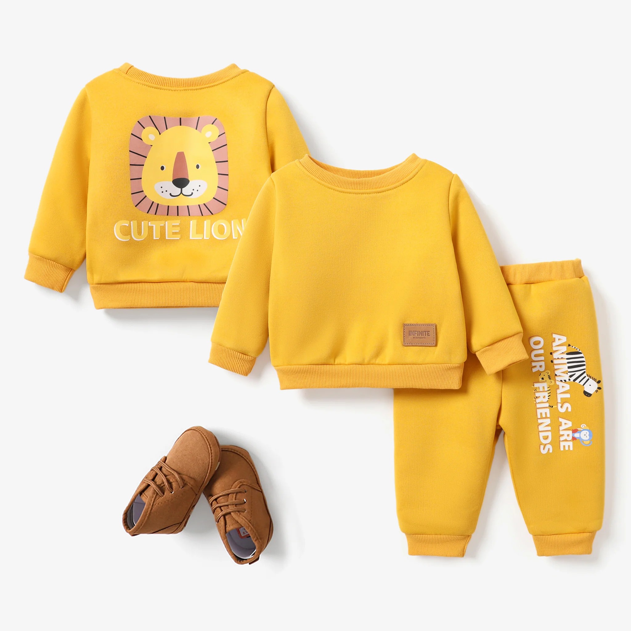 Geltonas 2 dalių kostiumėlis Liūtas