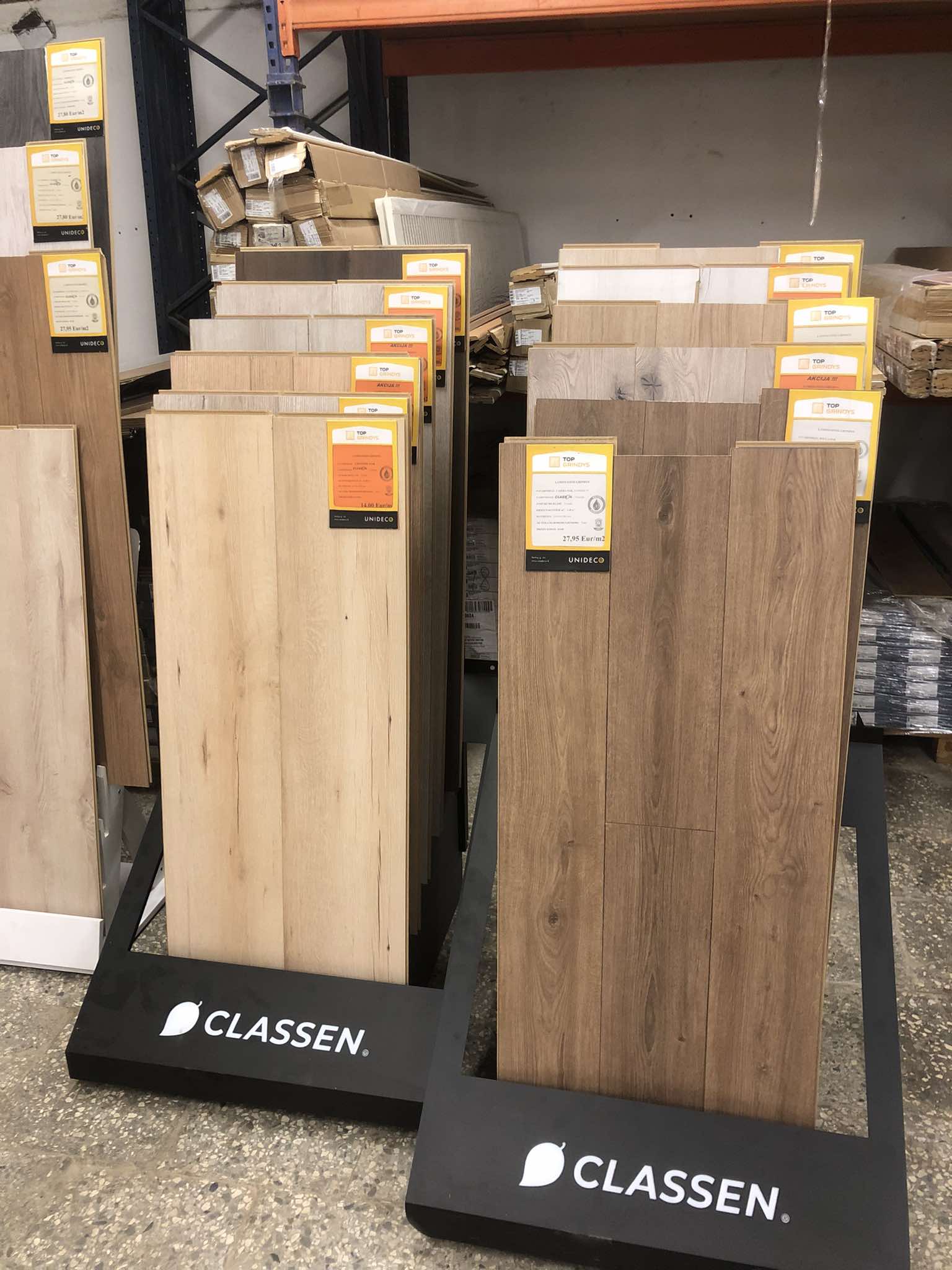 Classen laminatas ir vinilinės grindys.