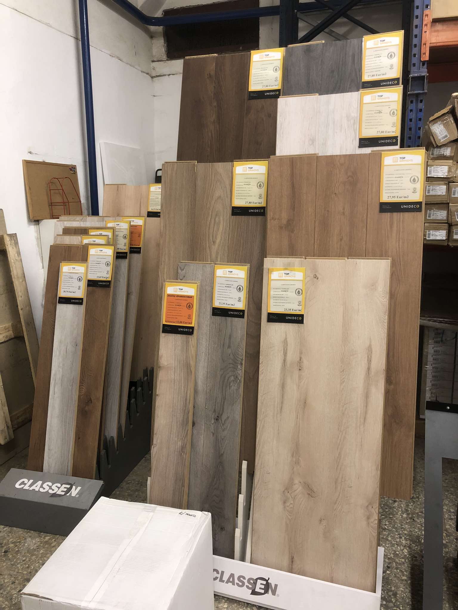 Classen laminatas ir vinilinės grindys.