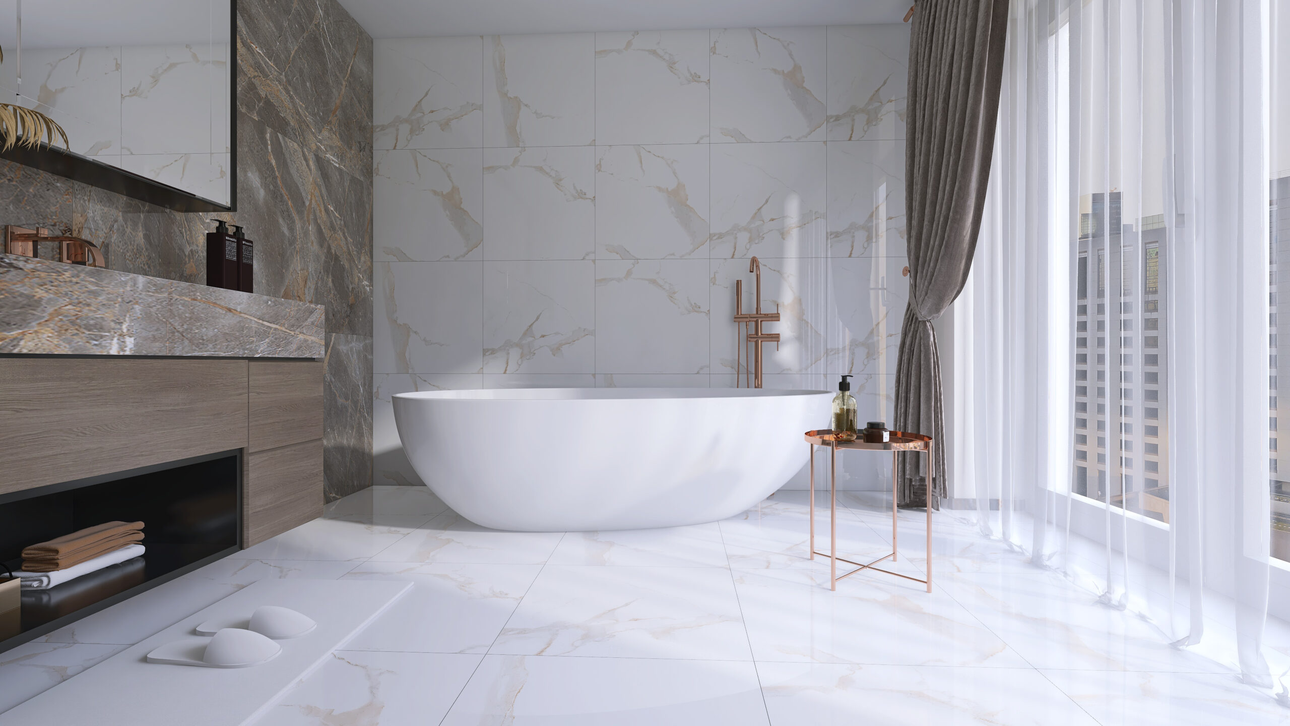 Akmens masės plytelės grindims ir sienoms