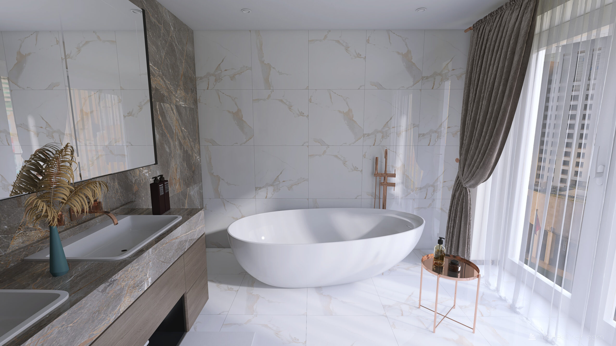 Akmens masės plytelės grindims ir sienoms