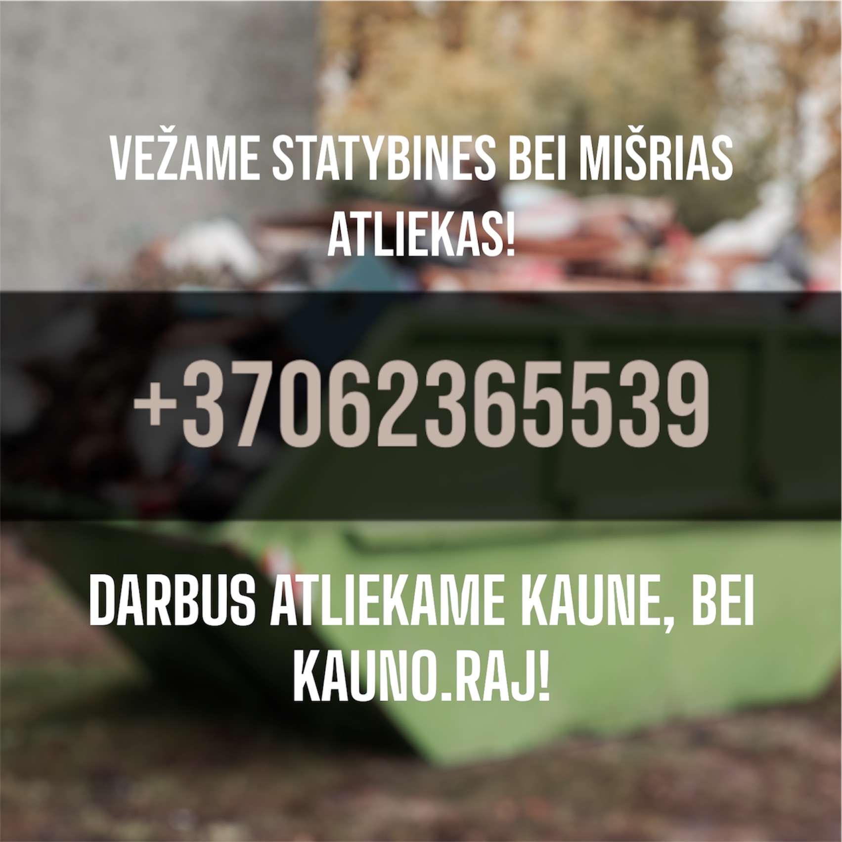Statybiniu atlieku isvezimas