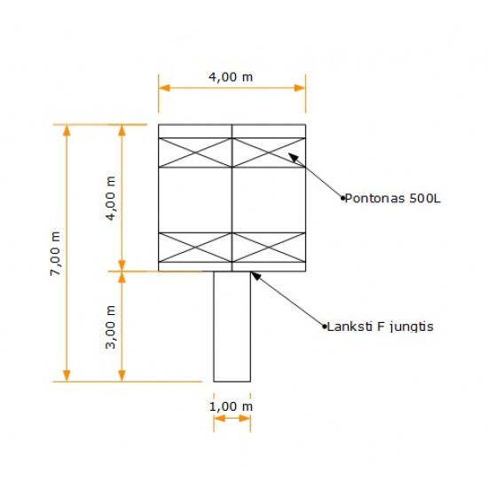 Pontoninis lieptas Žvejys 6m