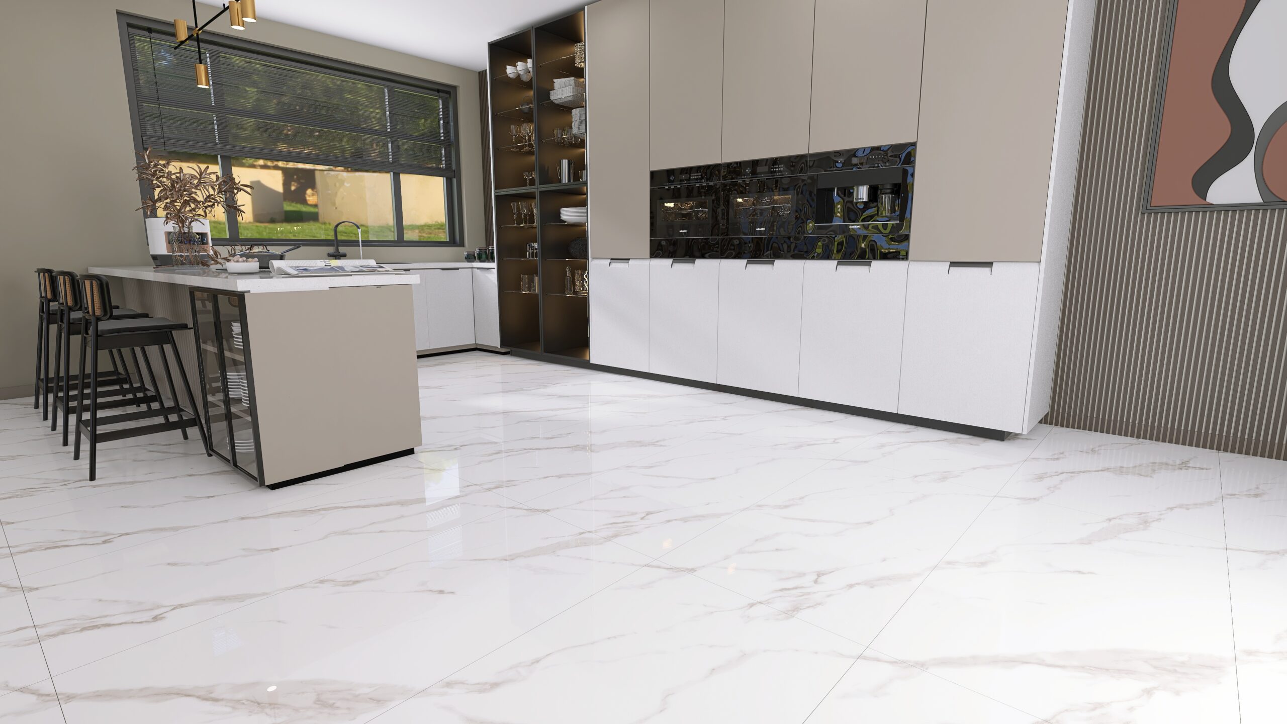 Akmens masės plytelės grindims ir sienoms