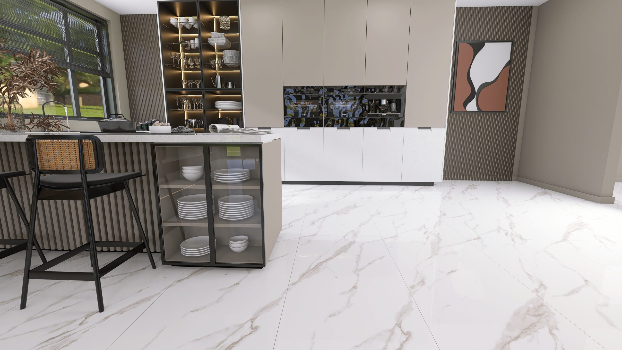 Akmens masės plytelės grindims ir sienoms