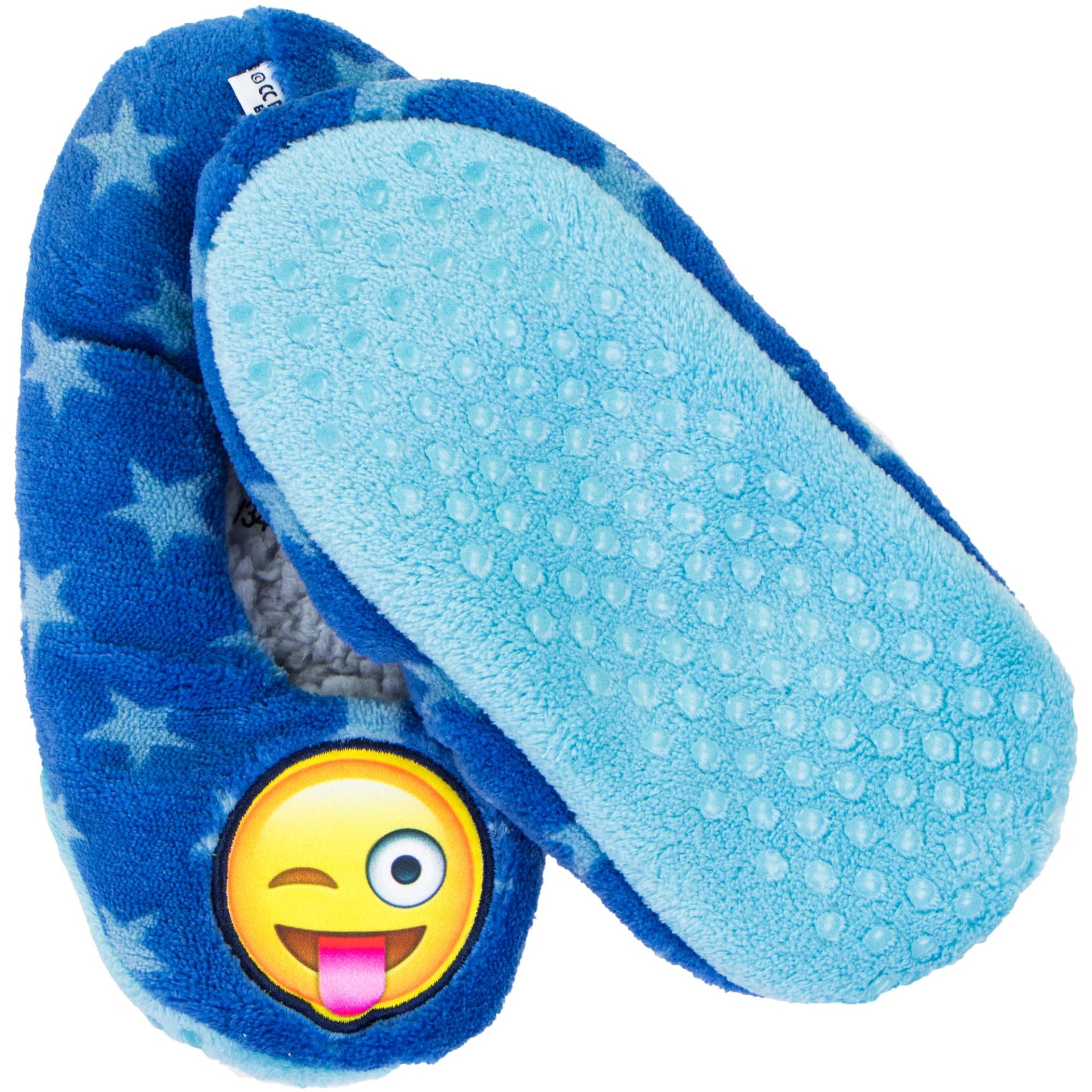 Mėlynos neslystančios šlepetės Emoji