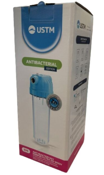 Антибактериальный корпусный фильтр wfw34 emi protect kpl 10″, 3⁄4” ss.lv