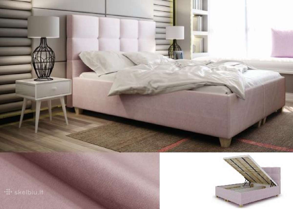 Lova “Talia” 140x200cm su čiužiniu ir daiktadėže