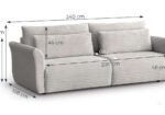 Pilka sofa-lova “Tamir su dėže patalynei