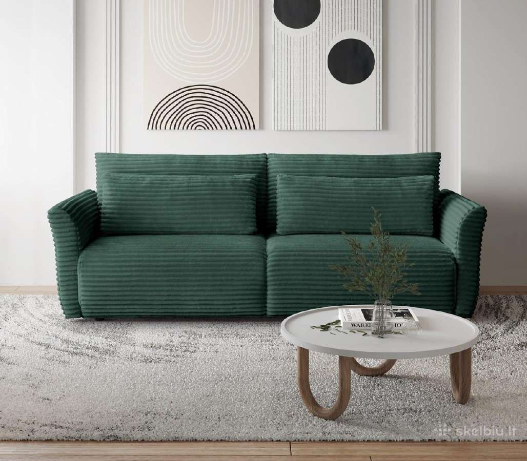 Pilka sofa-lova “Tamir su dėže patalynei