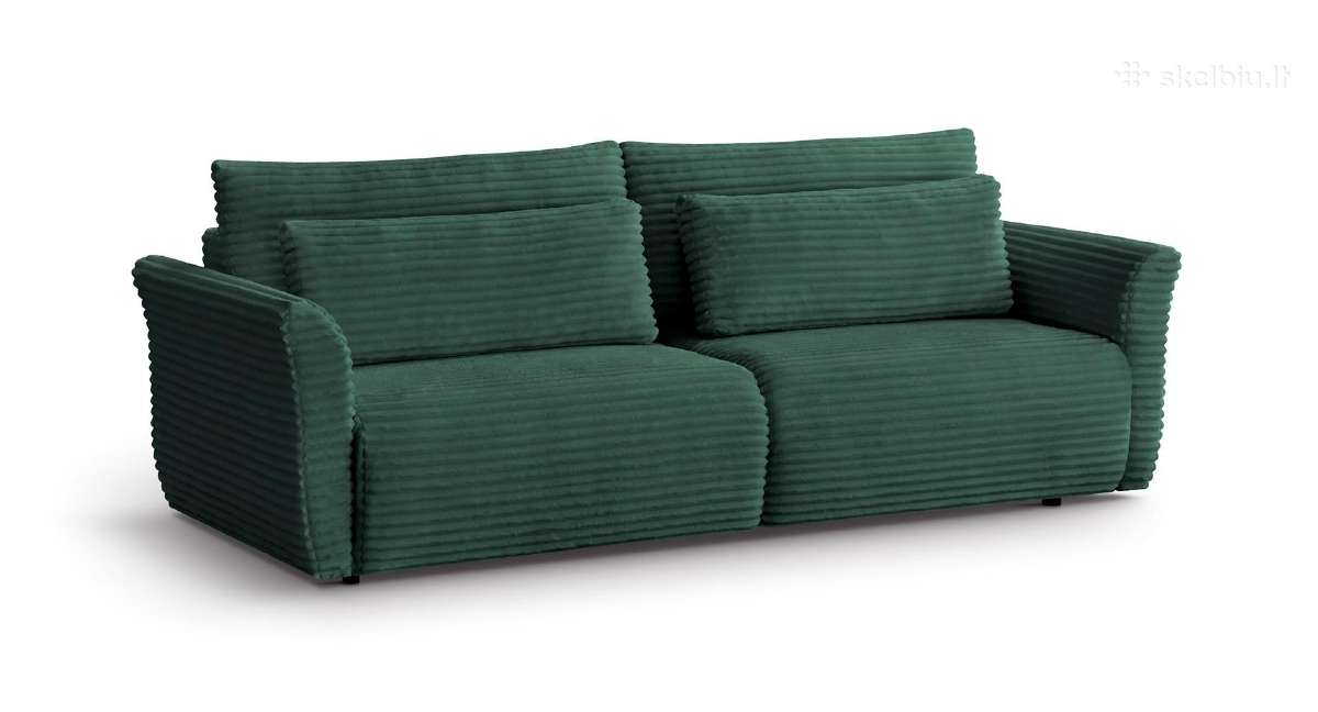 Pilka sofa-lova “Tamir su dėže patalynei