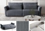 Pilka sofa-lova “Tamir su dėže patalynei