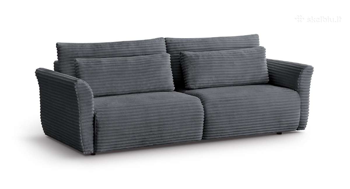 Pilka sofa-lova “Tamir su dėže patalynei