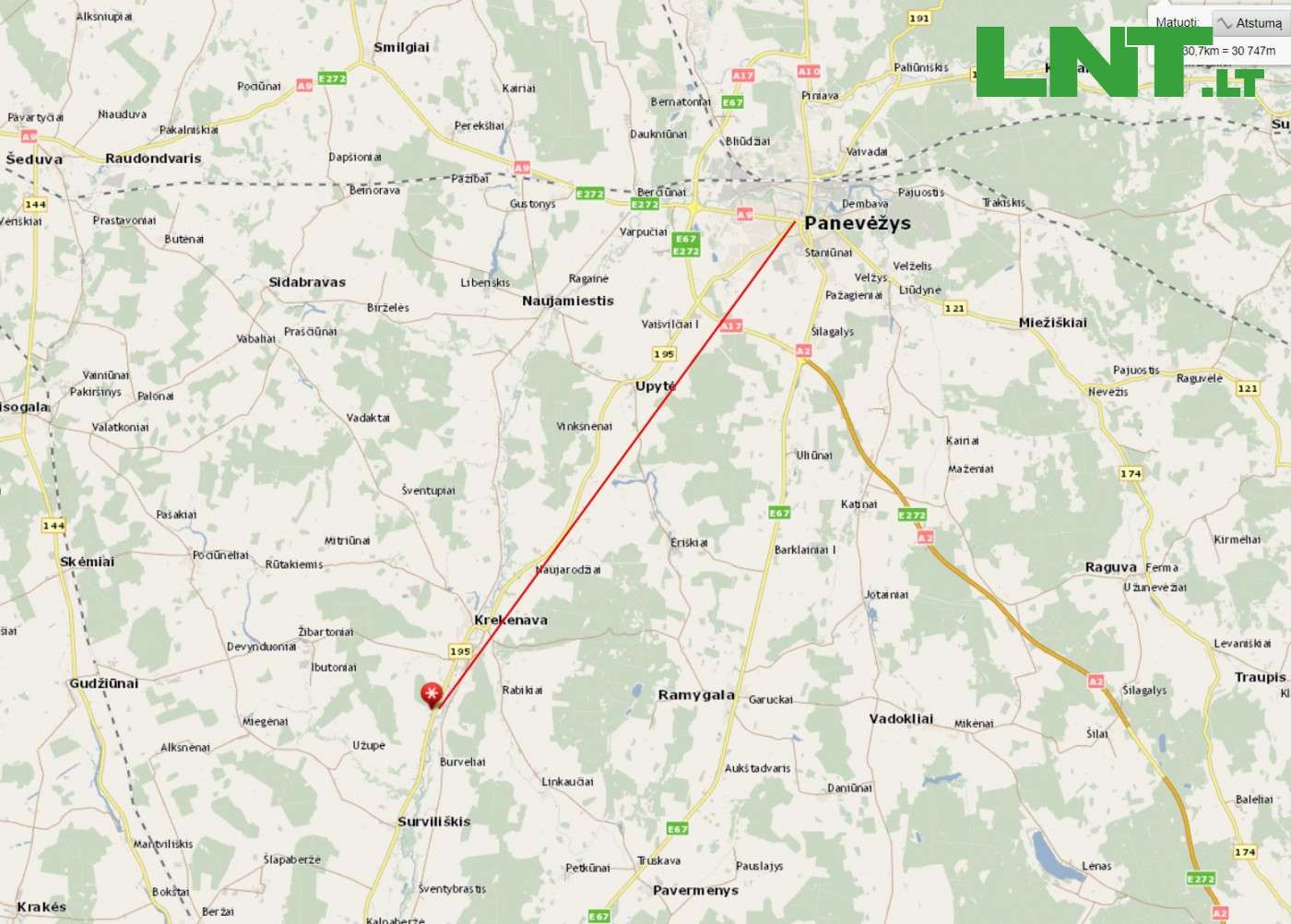 Parduodamas žemės ūkio paskirties sklypas, 1.55 ha Skaistkalnio k., Panevėžio raj.