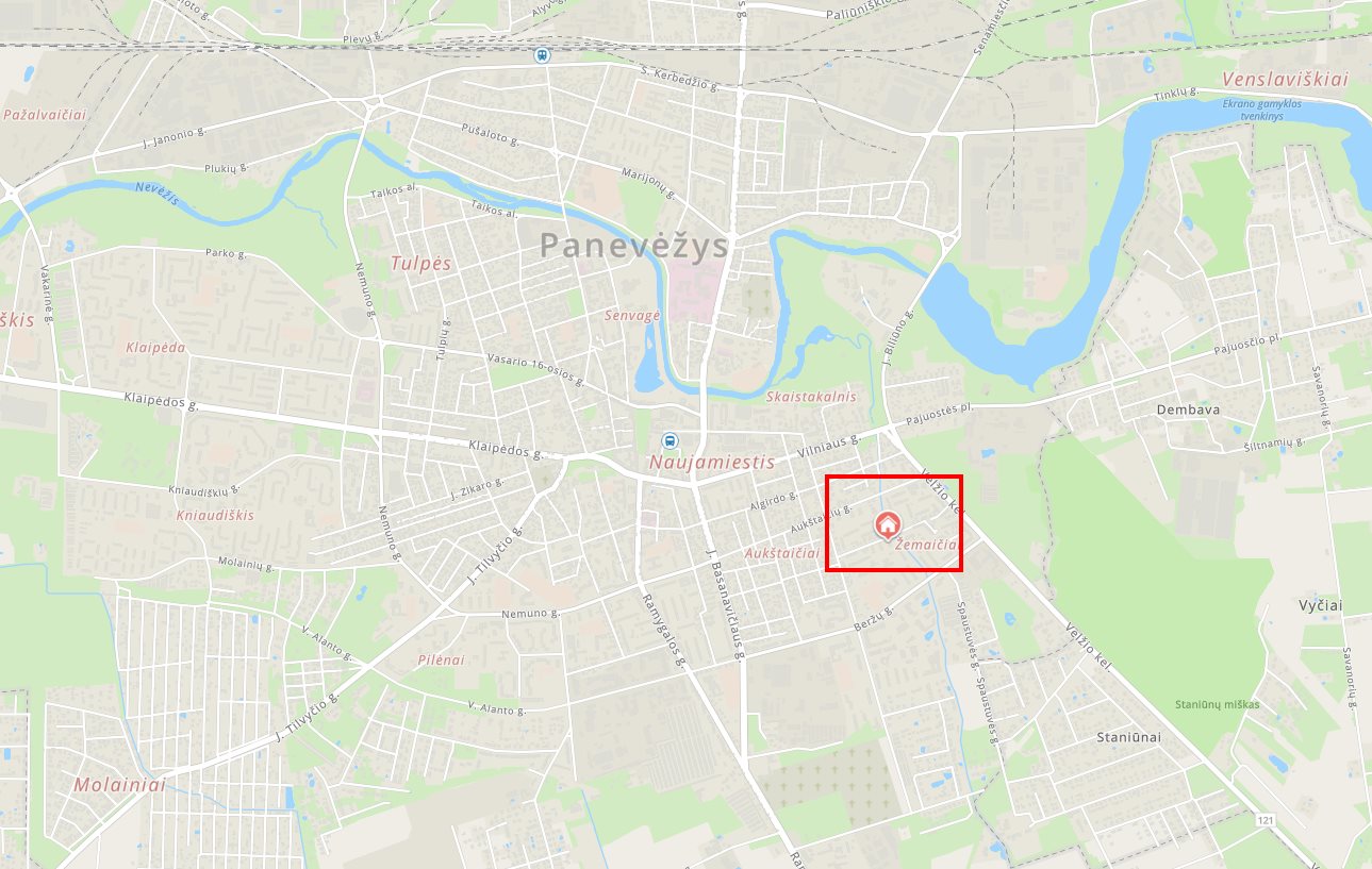 Parduodamas jaukus dviejų kambarių butas Žemaičių g. 14, Panevėžyje