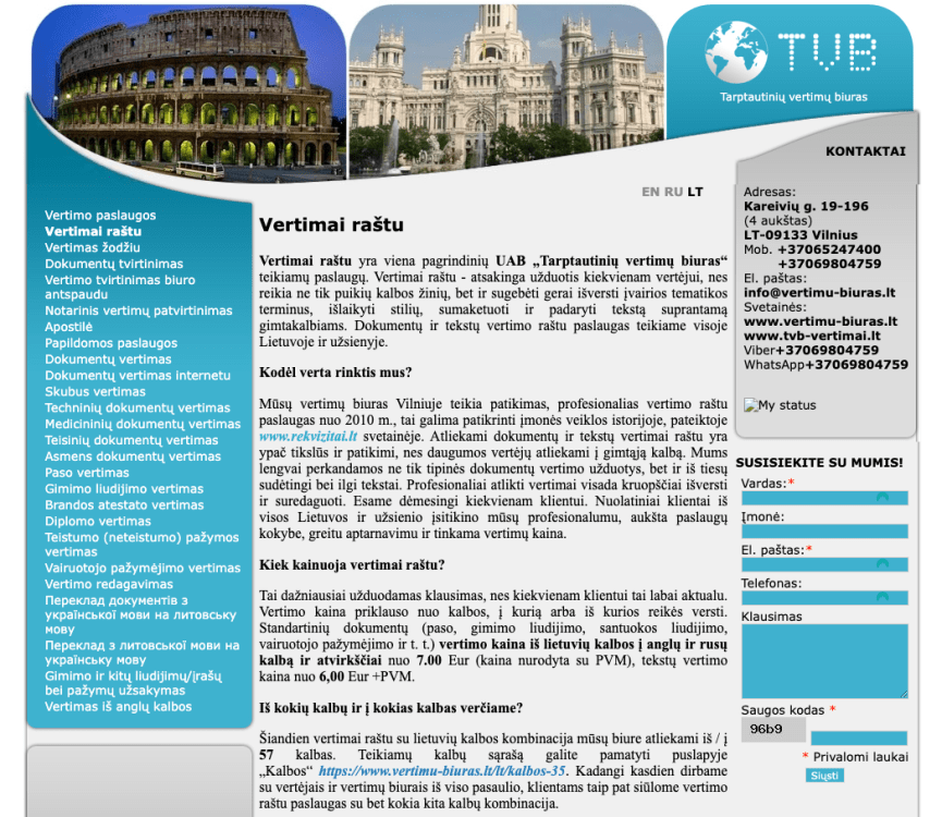 Vertimubiuras.lt – Vertimai raštu ir žodžiu, dokumentų vertimas