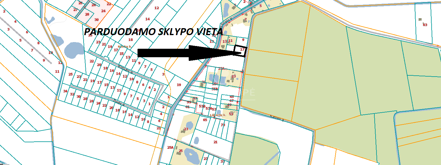 ŽEMĖS SKLYPAS NAMŲ STATYBAI PUIKIOJE VIETOJE!
