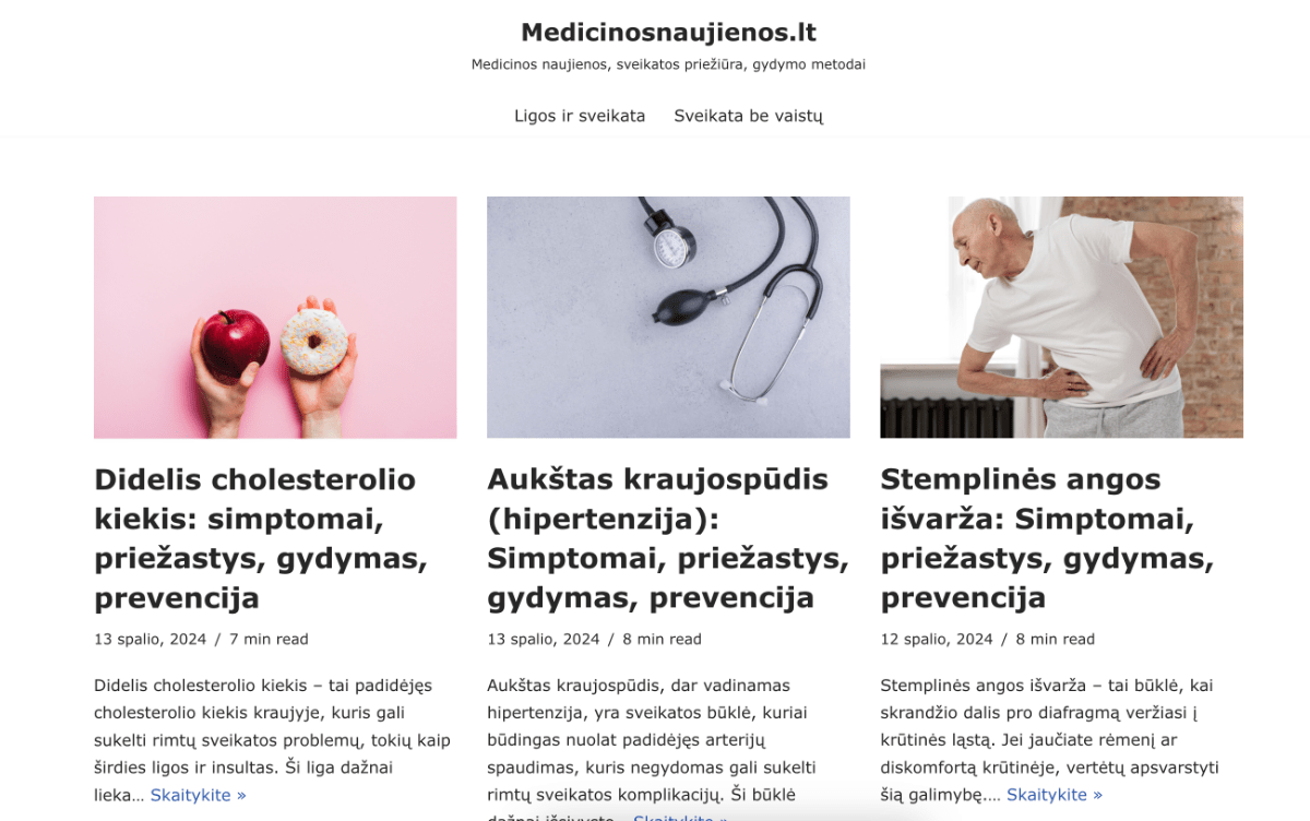 Medicinosnaujienos.lt – Medicinos naujienos, sveikatos priežiūra, gydymo metodai ir dar daugiau