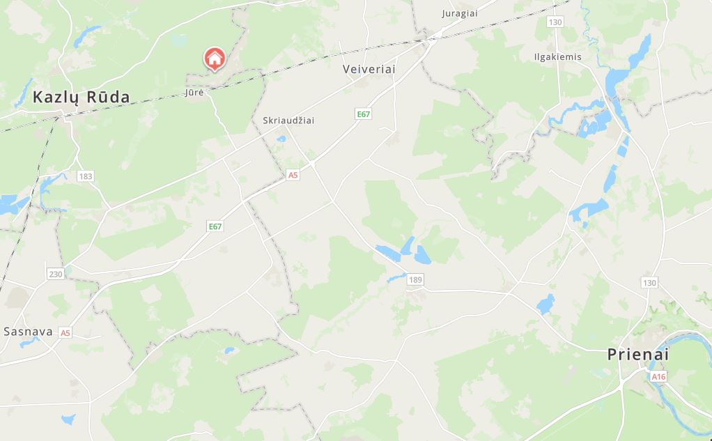 Sodas su namu Prienų r. sav.