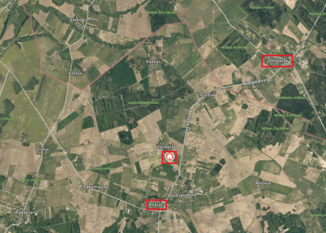 Parduodami namų valdos žemės sklypai Vytaučių km (Prie Plikių) Kuršelių 5A.