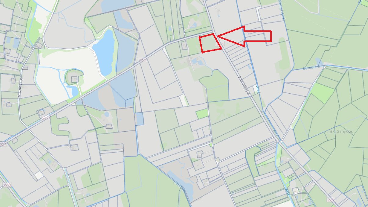 PARDUODAMAS ŽEMĖS ŪKIO PASKIRTIES SKLYPAS POZINGIŲ K.