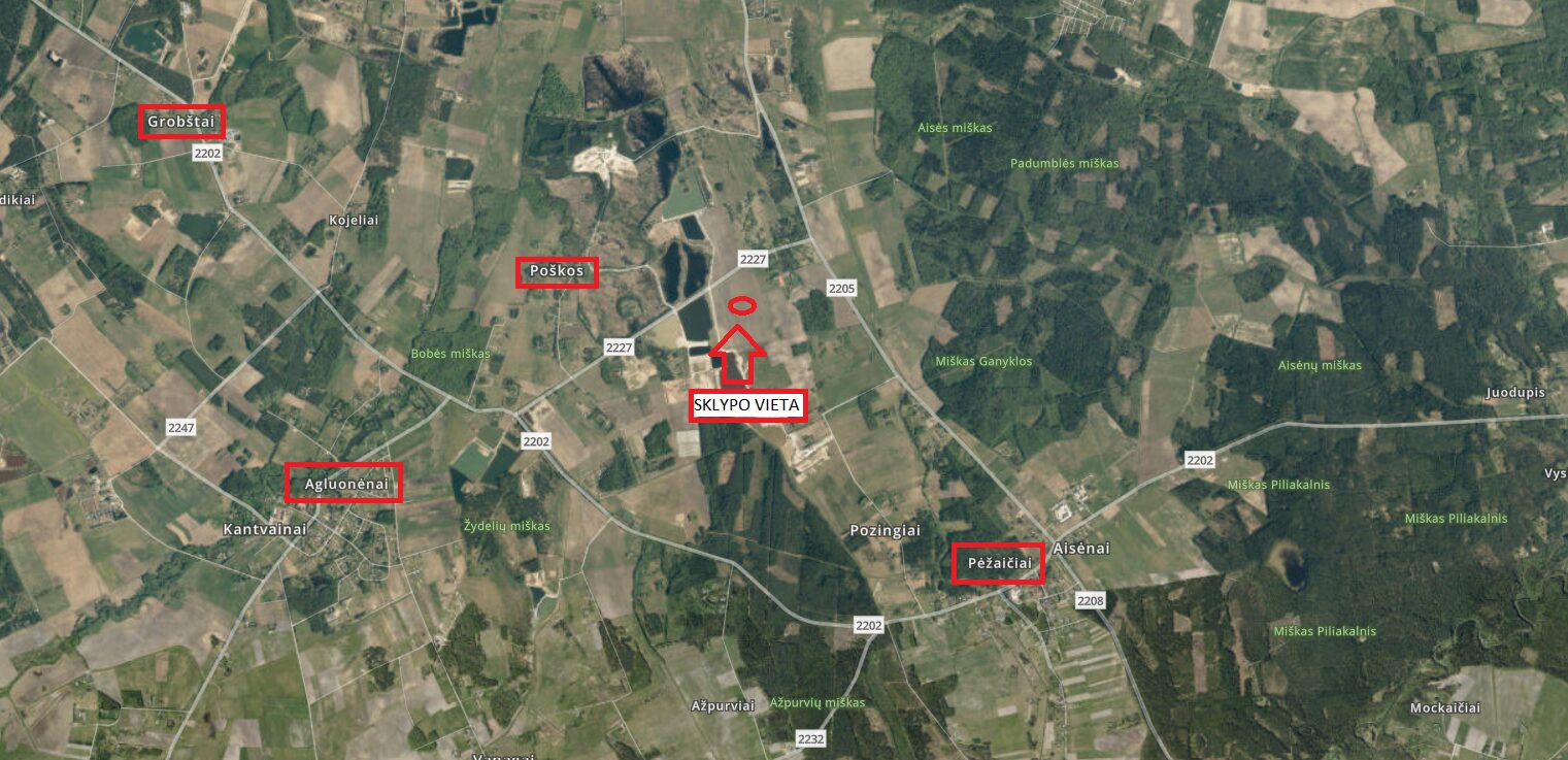 PARDUODAMAS ŽEMĖS ŪKIO PASKIRTIES SKLYPAS POZINGIŲ K.