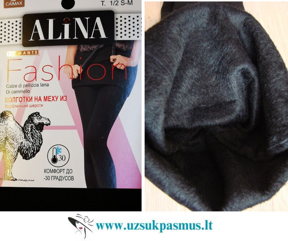 Šiltos pėdkelnės su kupranugario vilna Nuo S/M iki 5/6XL