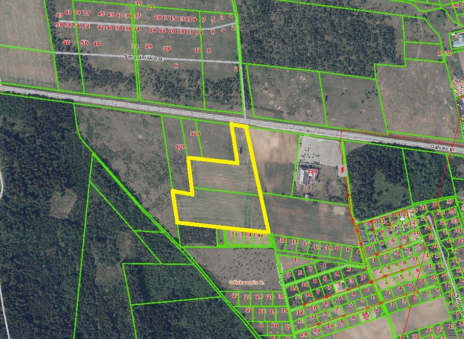 4.1064 HA ŽEMĖS SKLYPAS UŽUKAMPIO K. LENTVARIO SEN. TRAKŲ R. SAV.