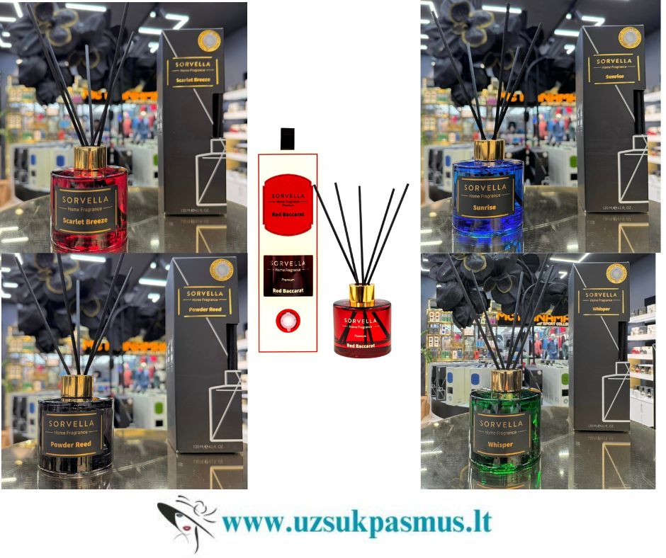 Nauji Sorvella namų kvapų kvapai: Scarlet breeze, Povder Reed, Sunrice, Sweet Dreams, Whisper.