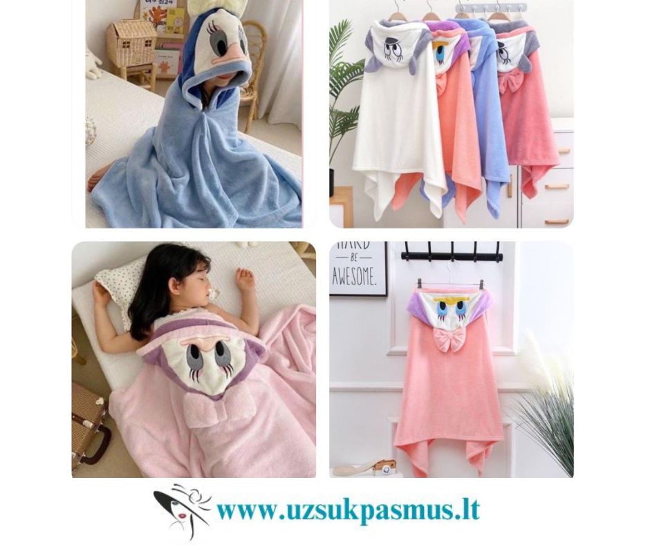 Minkštučiai vaikiški rankšluosčiai – pelerinos