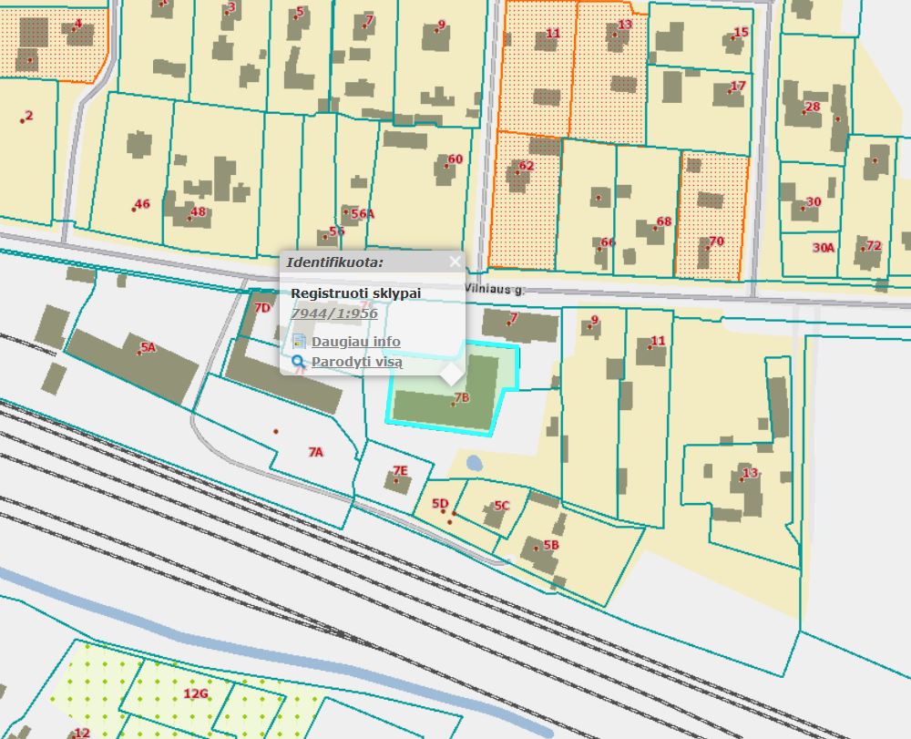 21.84 ARŲ ŽEMĖS SKLYPAS TRAKŲ R. SAV., LENTVARIS, VILNIAUS G. 7B.