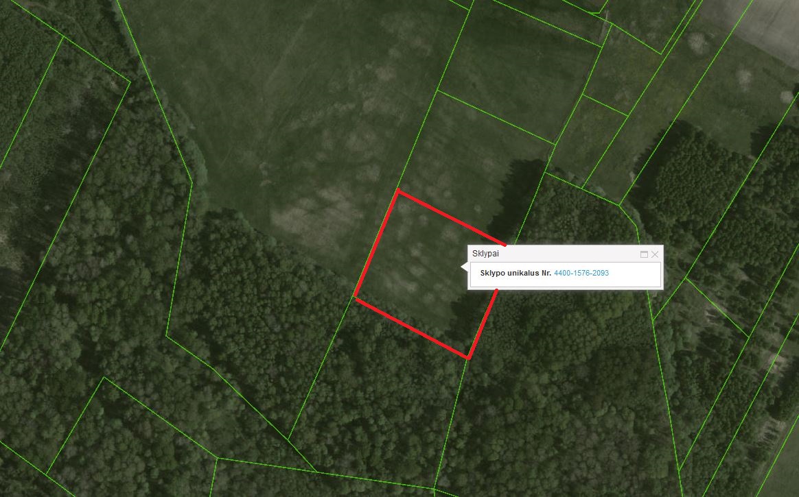 0,9030 HA ŽEMĖS SKLYPAS ŠIRVINTŲ R. SAV., MUSNINKŲ SEN., TAUČIULIŲ.