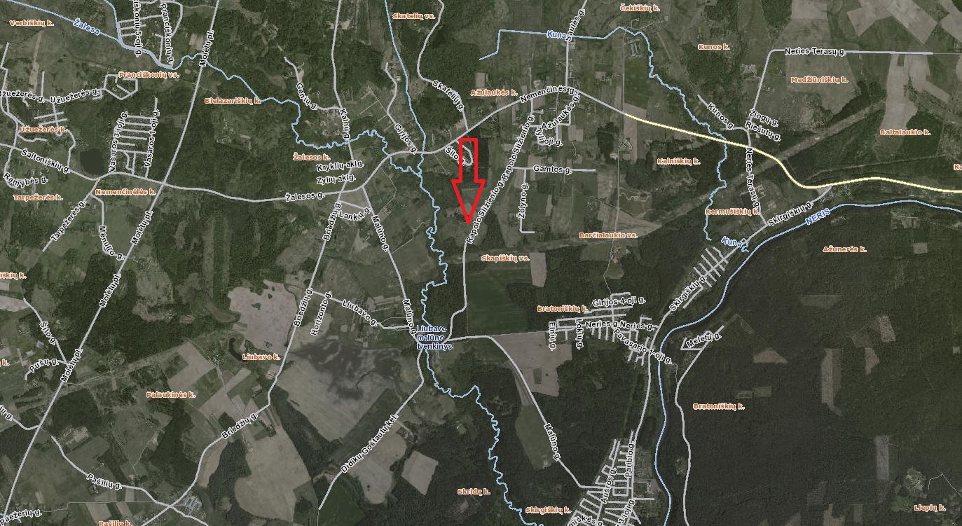 61,4757 HA ŽEMĖS SKLYPAS VILNIAUS R.SAV., RIEŠĖS SEN., SKAIPIŠKIŲ K.