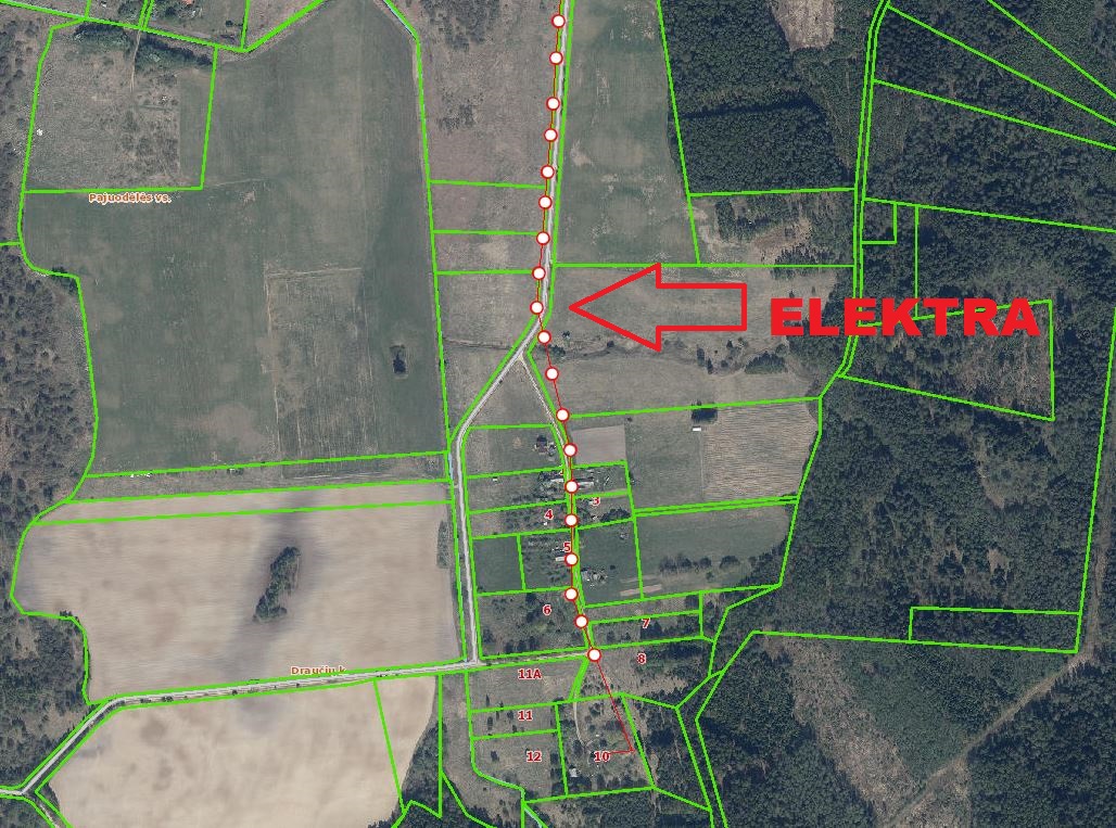 1,5704 HA ŽEMĖS SKLYPAS ŠIRVINTŲ R. SAV., JAUNIŪNŲ SEN., DRAUČIŲ k.