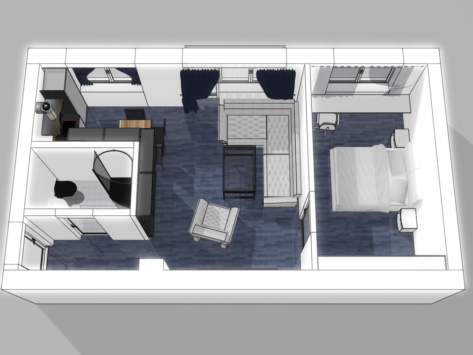 Parduodamas 2 kambarių butas.