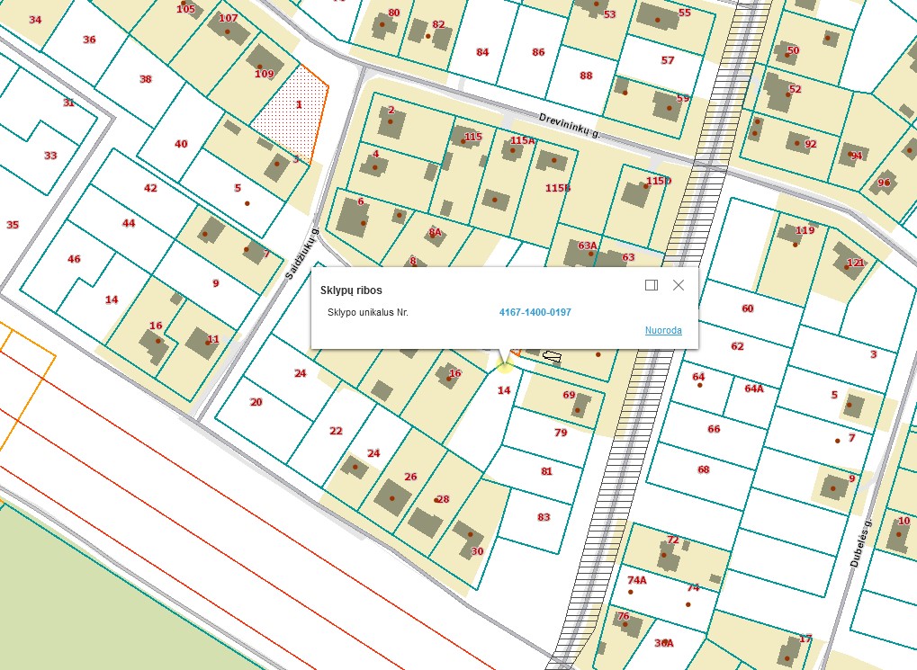 15,4 ARAI ŽEMĖS SKLYPAS Vilnius, Saidžiukų g. 14, GYVENAMŲJŲ NAMŲ KVARTALE