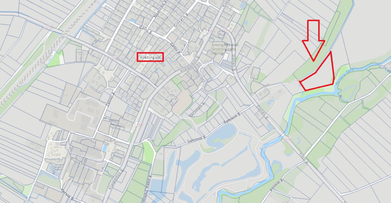 KRETINGALĖJE, VAIZDINGOJE VIETOJE PARDUODAMAS 1,98 HA SKLYPAS