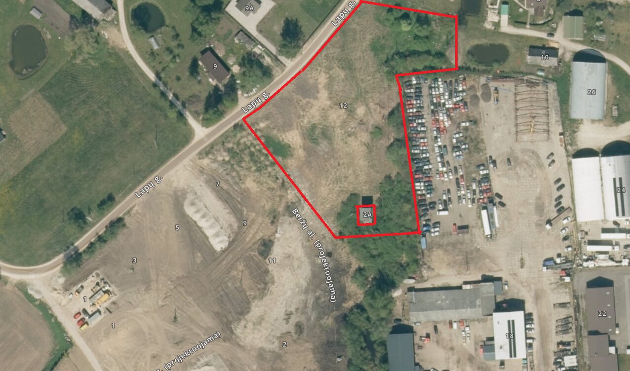 PARDUODAMAS KOMERCINĖS PASKIRTIES SKLYPAS ŠLAPŠILĖS K., LAPŲ G.