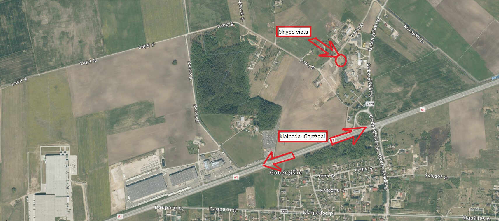 PARDUODAMAS KOMERCINĖS PASKIRTIES SKLYPAS ŠLAPŠILĖS K., LAPŲ G.