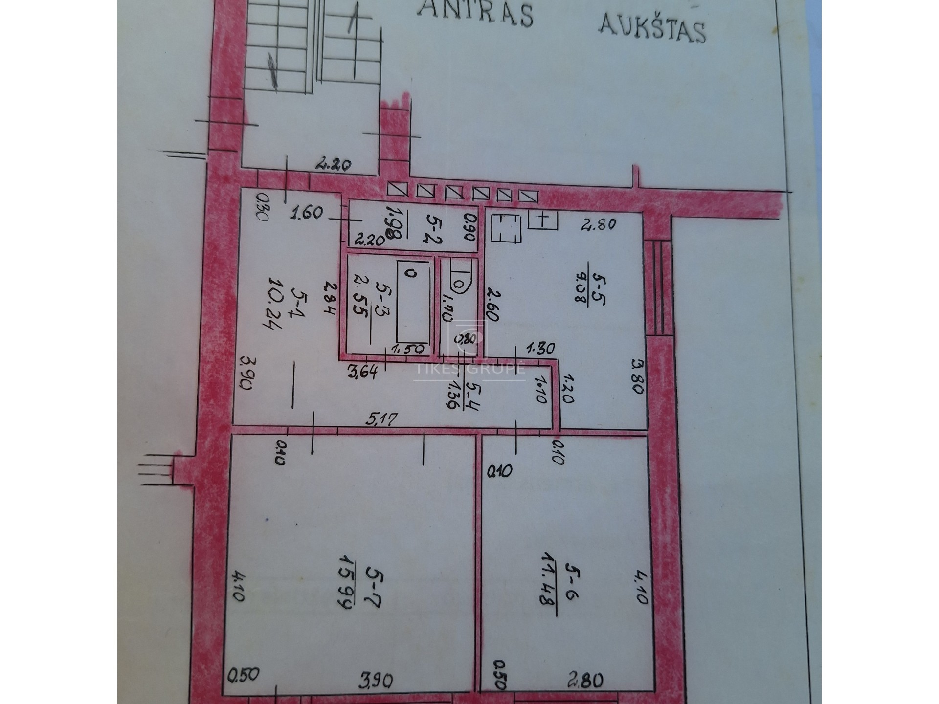 Parduodamas 2 kambarių butas Šilutės raj.