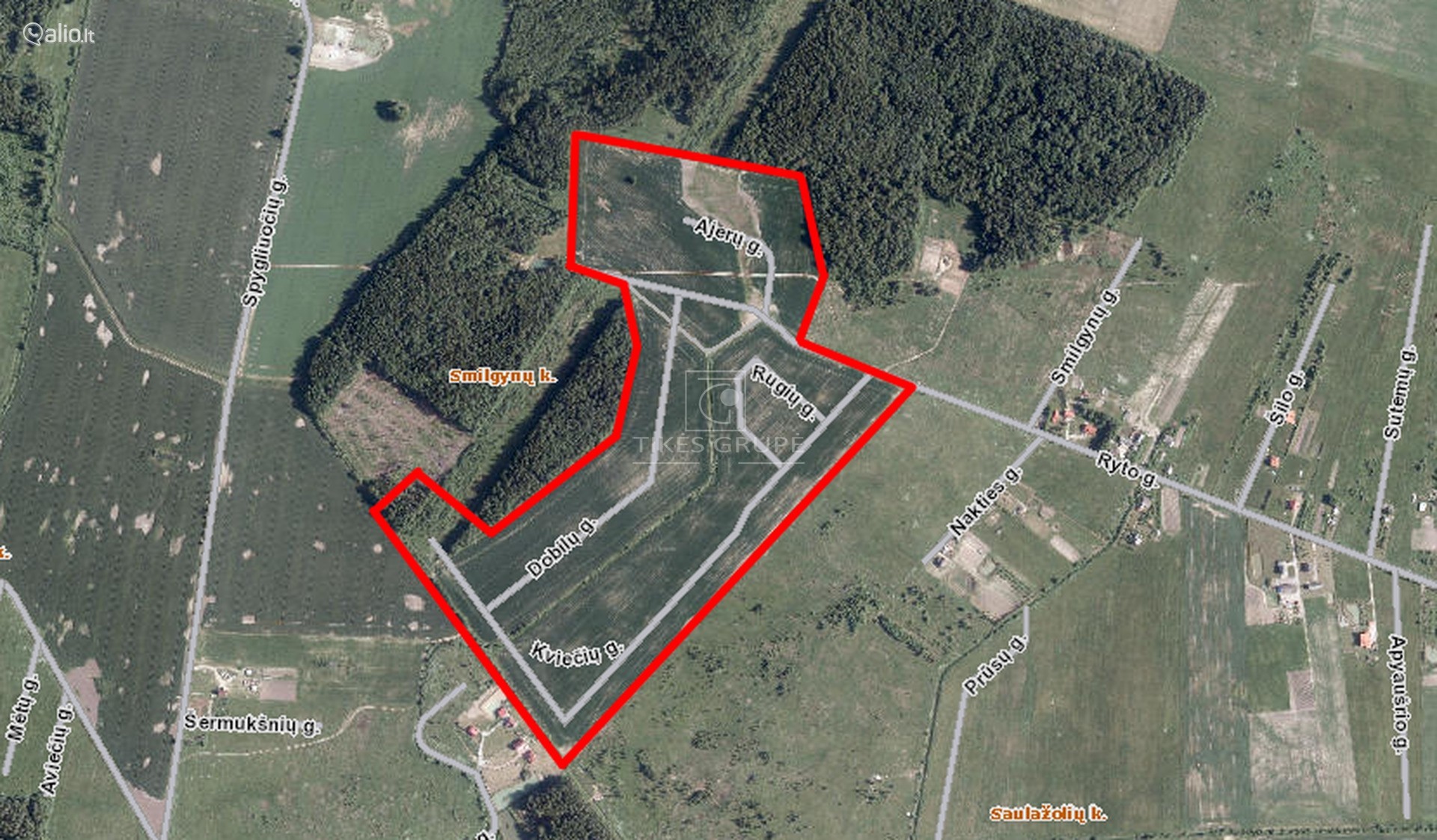 Netoli Gargždų miesto, parduodamas investicinis projektas, skirtas namų statybai.