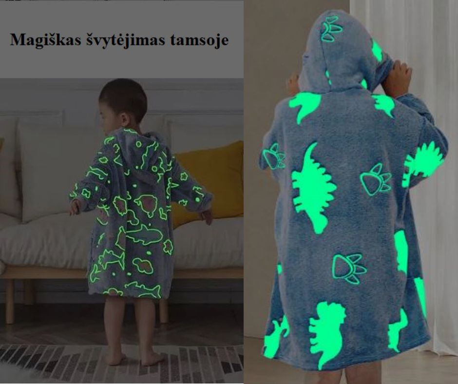 Tamsoje šviečiantis džemperis KIDHUG