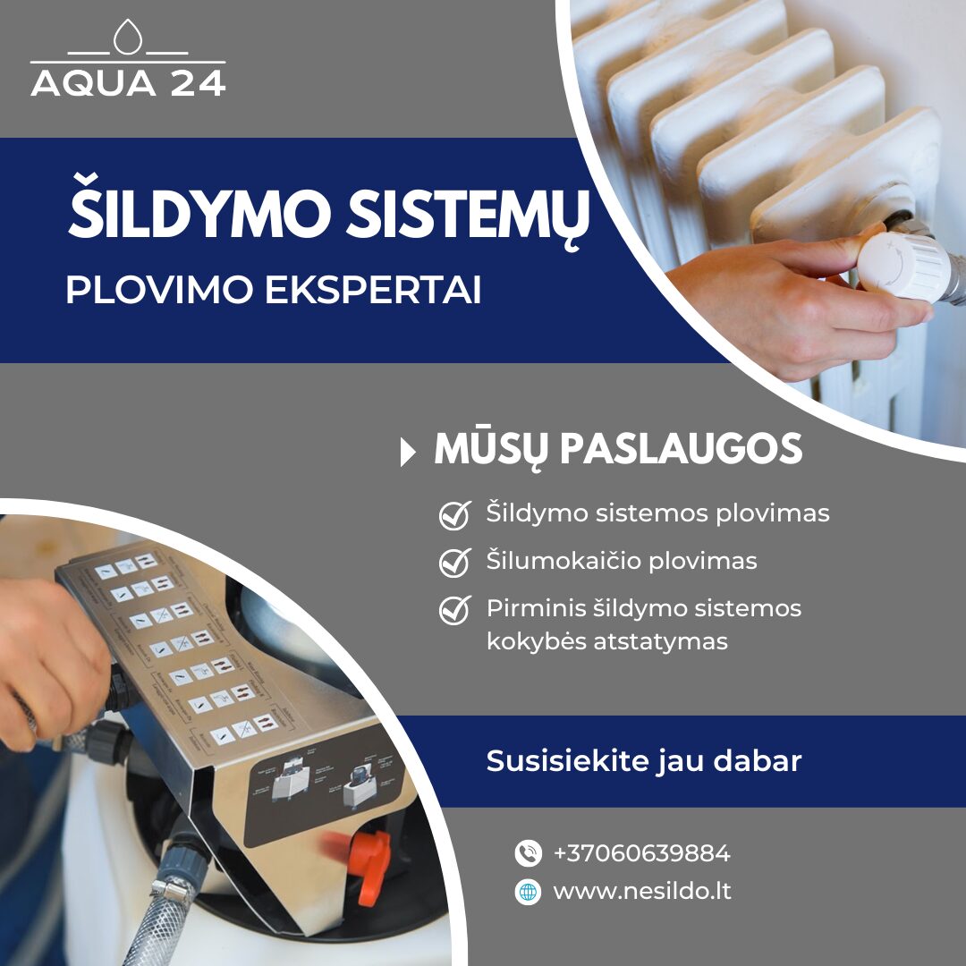 Šildymo sistemos plovimas