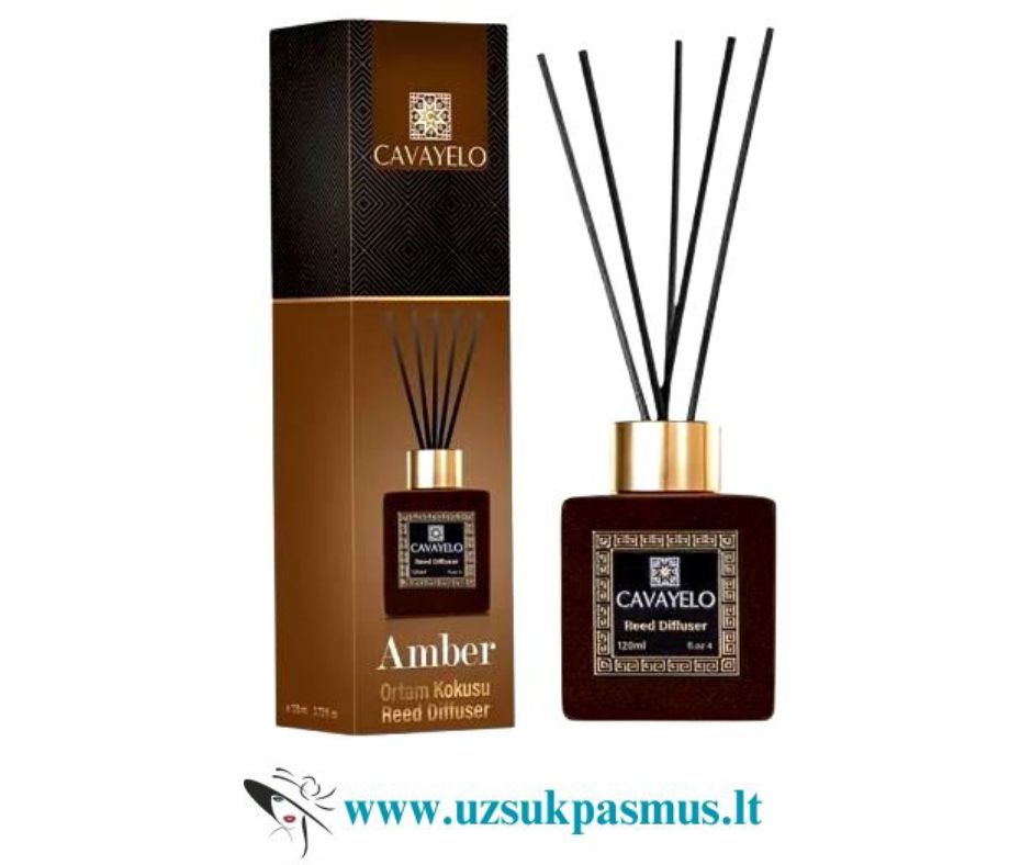 Cavayelo Black Crystal prabangūs namų kvapai stikliniame zomšiniame buteliuke