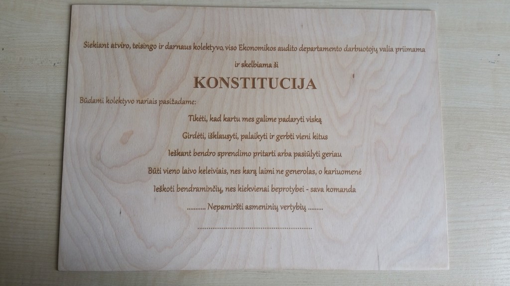 Lazerinis pjovimas ir graviravimas