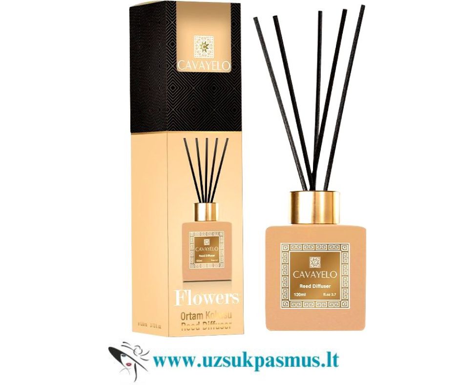 Cavayelo Black Crystal prabangūs namų kvapai stikliniame zomšiniame buteliuke