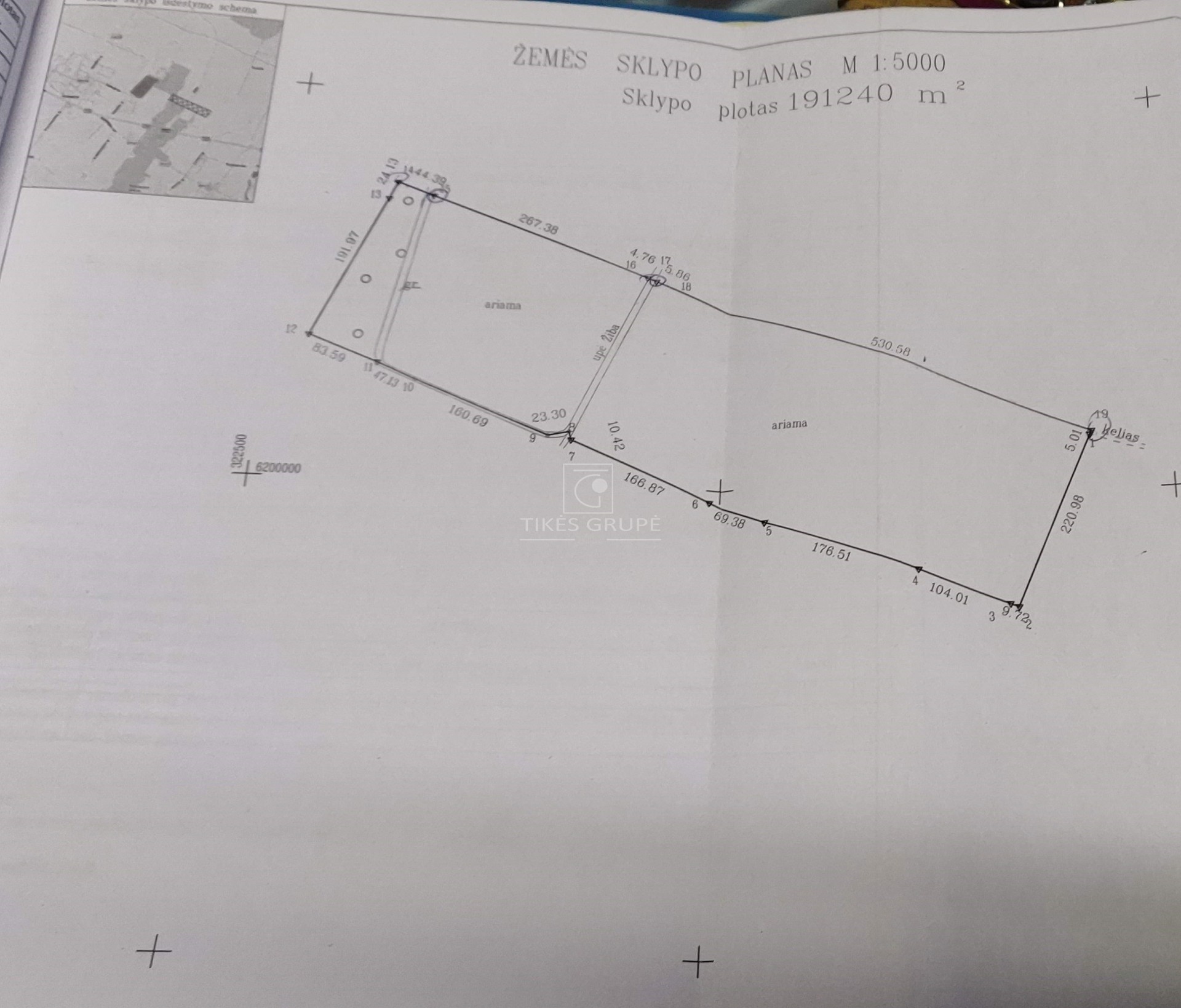 PARDUODMAS ŽEMĖS ŪKIO SU MIŠKU ŽEMĖS SKLYPAS (19,124Ha)