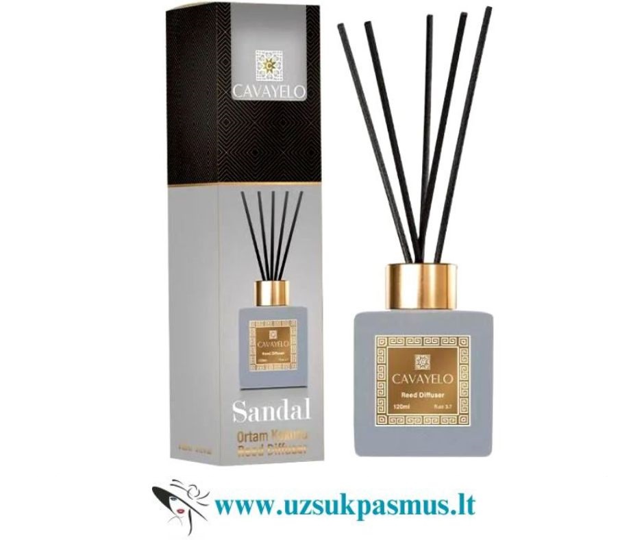 Cavayelo Black Crystal prabangūs namų kvapai stikliniame zomšiniame buteliuke